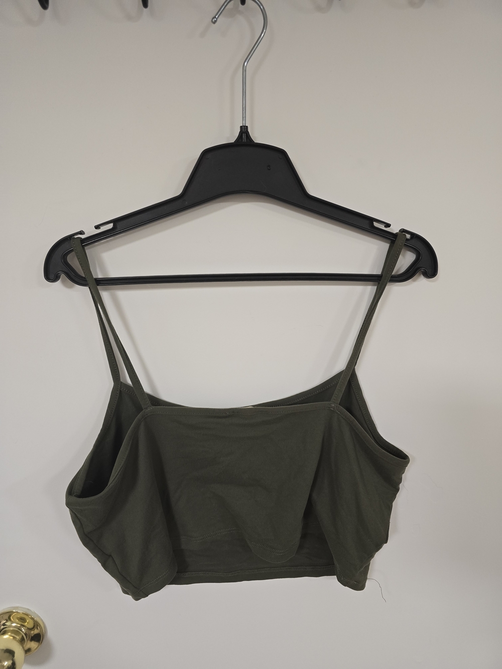 Ardene Olive Green Spaghetti Strap Crop Top
